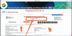 Raj neet Confirmation page 2024